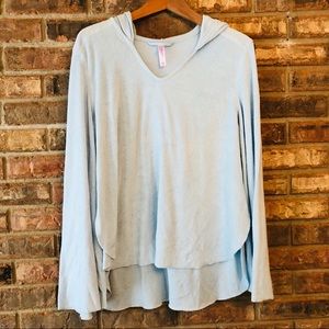 super cute pajama top with hood Large